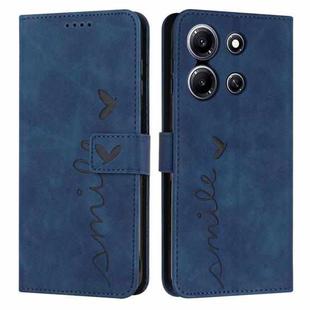 For Infinix Note 30i Skin Feel Heart Pattern Leather Phone Case(Blue)