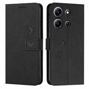 For Infinix Note 30i Skin Feel Heart Pattern Leather Phone Case(Black)
