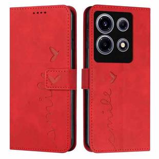 For Infinix Note 30 VIP Skin Feel Heart Pattern Leather Phone Case(Red)