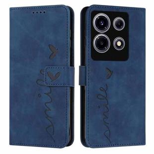 For Infinix Note 30 VIP Skin Feel Heart Pattern Leather Phone Case(Blue)