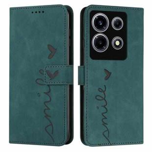 For Infinix Note 30 VIP Skin Feel Heart Pattern Leather Phone Case(Green)