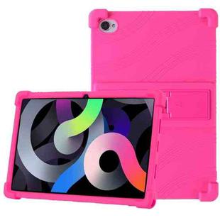 For Blackview Tab 15 Pro 10.5 2023 Shockproof Silicone Tablet Case with Holder(Rose Red)
