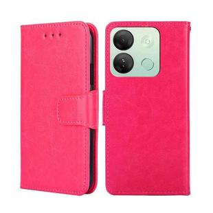 For Infinix Smart 7  HD Crystal Texture Leather Phone Case(Rose Red)