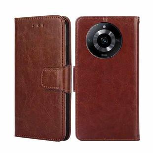 For Realme 11  5G Crystal Texture Leather Phone Case(Brown)