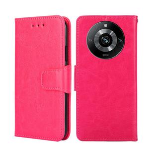 For Realme 11 Pro / 11 Pro+ 5G Crystal Texture Leather Phone Case(Rose Red)
