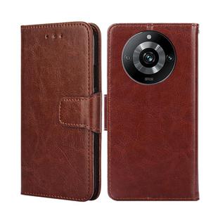 For Realme 11 Pro / 11 Pro+ 5G Crystal Texture Leather Phone Case(Brown)