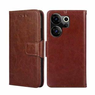 For Tecno Camon 20 Premier 5G Crystal Texture Leather Phone Case(Brown)