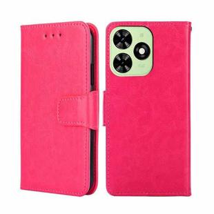 For Tecno Spark Go 2024 Crystal Texture Leather Phone Case(Rose Red)