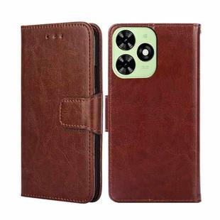 For Tecno Spark Go 2024 Crystal Texture Leather Phone Case(Brown)