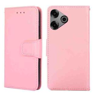 For Tecno Pova 6 Pro 5G Crystal Texture Leather Phone Case(Pink)