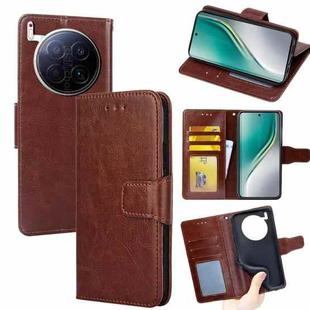 For Tecno Camon 40 Premier 5G Crystal Texture Leather Phone Case(Brown)