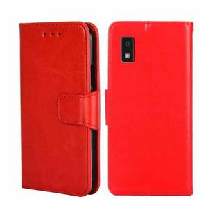 For Sharp Aqous Wish 3 Crystal Texture Leather Phone Case(Red)