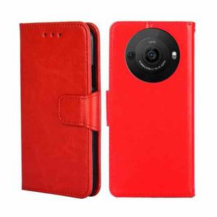 For Sharp Aquos R8 Pro SH-51D Crystal Texture Leather Phone Case(Red)