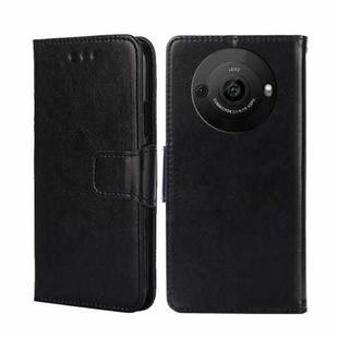 For Sharp Aquos R8 Pro SH-51D Crystal Texture Leather Phone Case(Black)