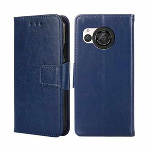 For Sharp Aquos R8 SH-52D Crystal Texture Leather Phone Case(Royal Blue)