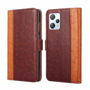 For Blackview A53 / A53 Pro Ostrich Texture Horizontal Flip Leather Phone Case(Brown)