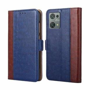 For Blackview Oscal C30 Ostrich Texture Horizontal Flip Leather Phone Case(Blue)