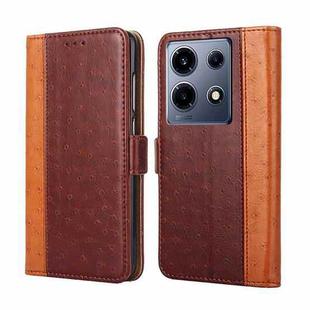For Infinix Note 30 VIP 5G Ostrich Texture Horizontal Flip Leather Phone Case(Brown)