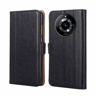 For Realme 11 5G Ostrich Texture Horizontal Flip Leather Phone Case(Black)