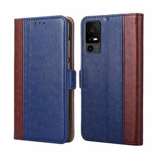 For TCL 40 XE 5G / 40X 5G T601D Ostrich Texture Horizontal Flip Leather Phone Case(Blue)