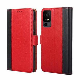 For TCL 40 XE 5G / 40X 5G T601D Ostrich Texture Horizontal Flip Leather Phone Case(Red)