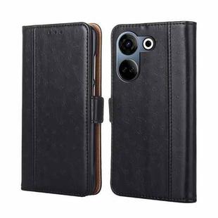 For Tecno Camon 20 Pro 4G Ostrich Texture Horizontal Flip Leather Phone Case(Black)