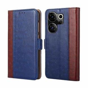 For Tecno Camon 20 Premier 5G Ostrich Texture Horizontal Flip Leather Phone Case(Blue)