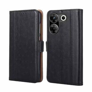 For Tecno Camon 20 Pro 5G Ostrich Texture Horizontal Flip Leather Phone Case(Black)