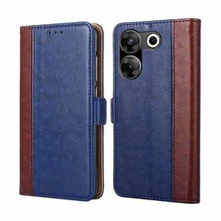 For Tecno Camon 20 Pro 5G Ostrich Texture Horizontal Flip Leather Phone Case(Blue)