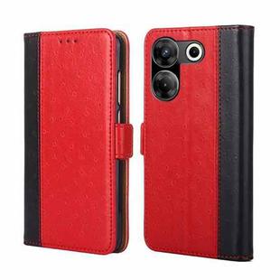 For Tecno Camon 20 Pro 5G Ostrich Texture Horizontal Flip Leather Phone Case(Red)