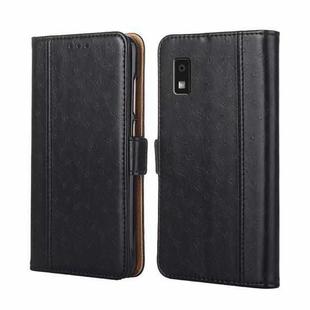 For Sharp Aqous Wish 3 Ostrich Texture Horizontal Flip Leather Phone Case(Black)