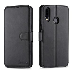 For Samsung Galaxy A20s AZNS Calf Texture Horizontal Flip Leather Case, with Holder & Card Slots & Wallet & Photo Frame(Black)