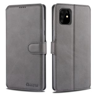 For Samsung Galaxy A81 / Note 10 Lite AZNS Calf Texture Horizontal Flip Leather Case, with Holder & Card Slots & Wallet & Photo Frame(Grey)