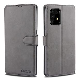 For Samsung Galaxy A91 / S10 Lite AZNS Calf Texture Horizontal Flip Leather Case, with Holder & Card Slots & Wallet & Photo Frame(Grey)