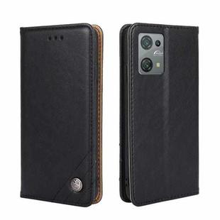 For Blackview Oscal C30 Non-Magnetic Retro Texture Leather Phone Case(Black)