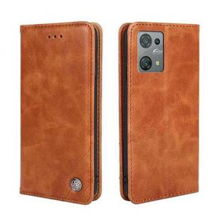 For Blackview Oscal C30 Non-Magnetic Retro Texture Leather Phone Case(Brown)