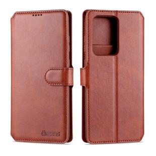 For Samsung Galaxy S20 Ultra AZNS Calf Texture Horizontal Flip Leather Case, with Holder & Card Slots & Wallet & Photo Frame(Brown)