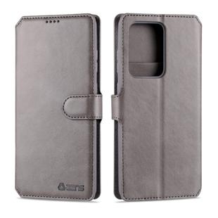 For Samsung Galaxy S20 Ultra AZNS Calf Texture Horizontal Flip Leather Case, with Holder & Card Slots & Wallet & Photo Frame(Grey)
