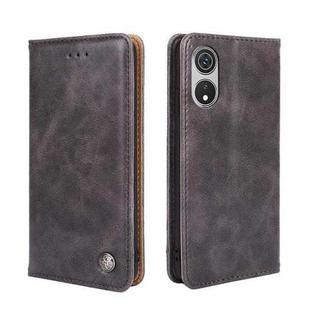 For CUBOT P60 Non-Magnetic Retro Texture Leather Phone Case(Grey)