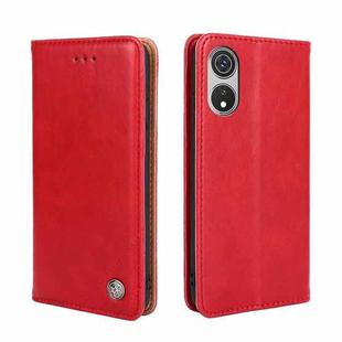 For CUBOT P60 Non-Magnetic Retro Texture Leather Phone Case(Red)