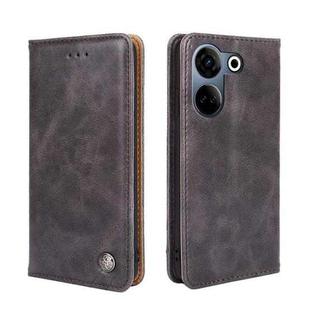 For Tecno Camon 20 Pro 4G Non-Magnetic Retro Texture Leather Phone Case(Grey)