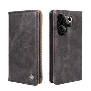 For Tecno Camon 20 Premier 5G Non-Magnetic Retro Texture Leather Phone Case(Grey)