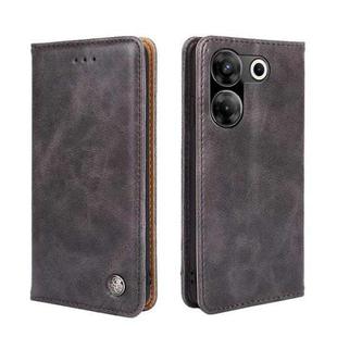 For Tecno Camon 20 Pro 5G Non-Magnetic Retro Texture Leather Phone Case(Grey)