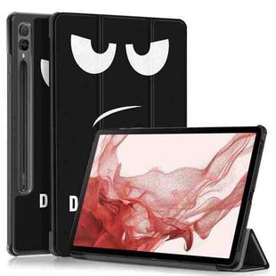 For Samsung Galaxy Tab S9+ Custer Painted 3-Fold Holder Smart Leather Tablet Case(Big Eye Me)