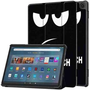 For Amazon Fire Max 11 Custer Painted 3-Fold Stand Leather Smart Tablet Case(Big Eye ME)