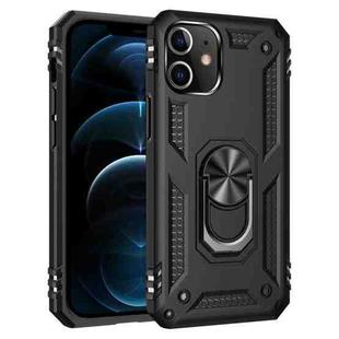 For iPhone 12 Pro Max Shockproof TPU + PC Protective Case with 360 Degree Rotating Holder(Black)