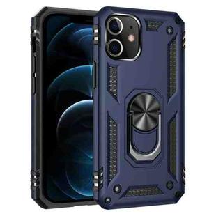 For iPhone 12 Pro Max Shockproof TPU + PC Protective Case with 360 Degree Rotating Holder(Blue)