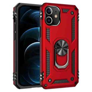 For iPhone 12 Pro Max Shockproof TPU + PC Protective Case with 360 Degree Rotating Holder(Red)