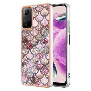 For Xiaomi Redmi Note 12S 4G Electroplating IMD TPU Phone Case(Pink Scales)