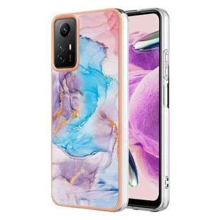 For Xiaomi Redmi Note 12S 4G Electroplating IMD TPU Phone Case(Blue Marble)